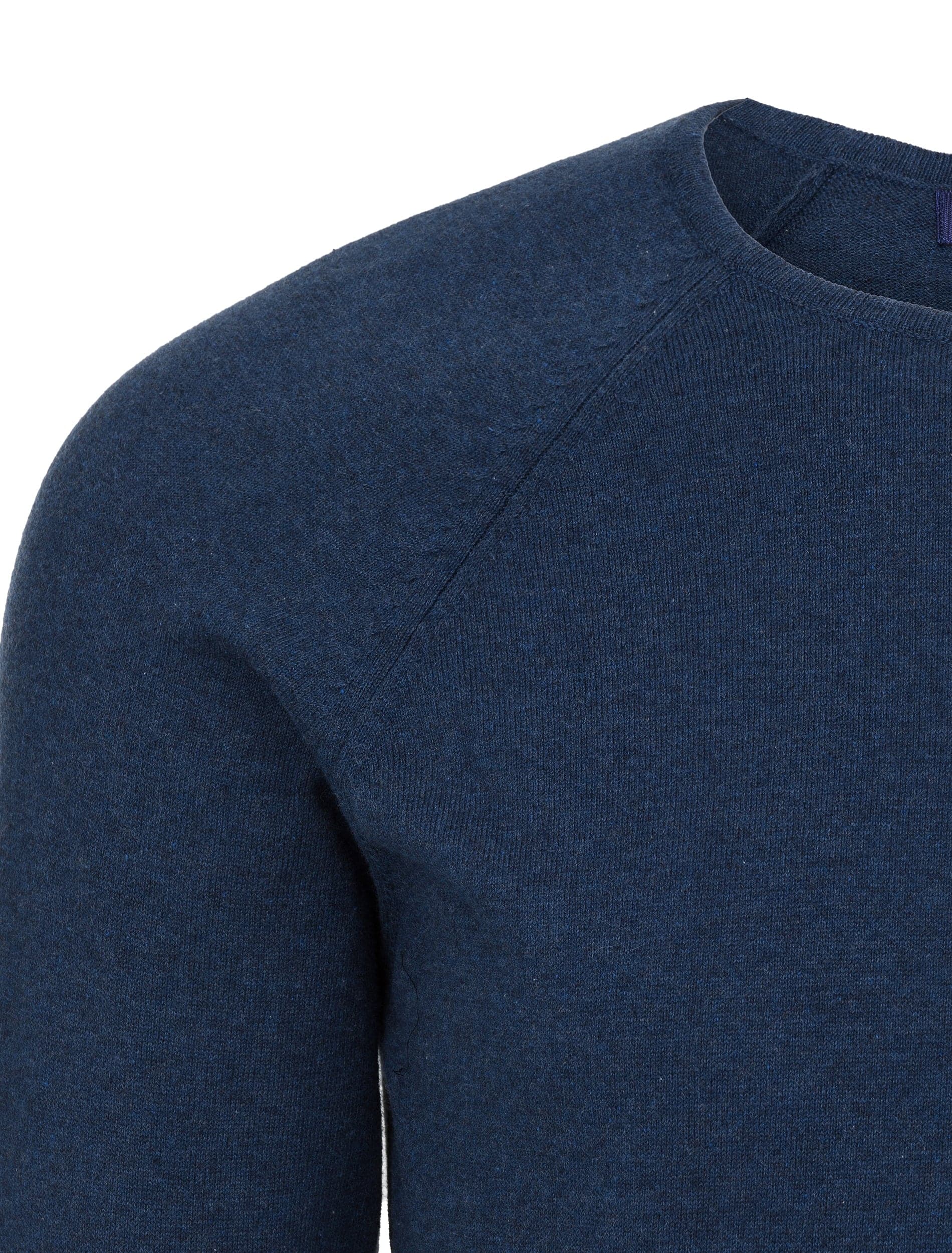 Navy Heather Knit Sweater-Stone Rose