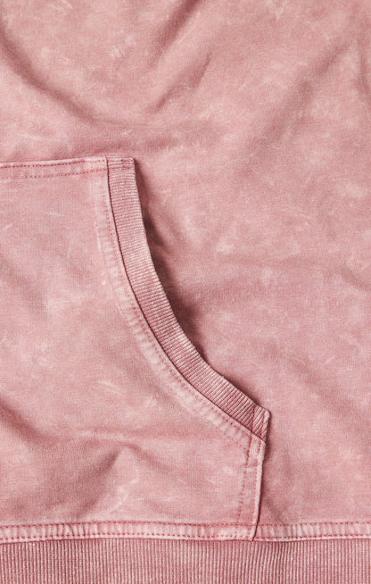 Dusty Rose Fleece Zip Hoodie