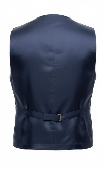 Charcoal Wool Texture Vest-Stone Rose