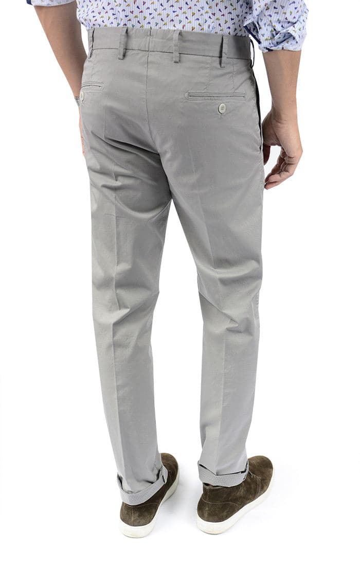 Italian Garment Dyed Chino in Gray - CTA 6101-Stone Rose