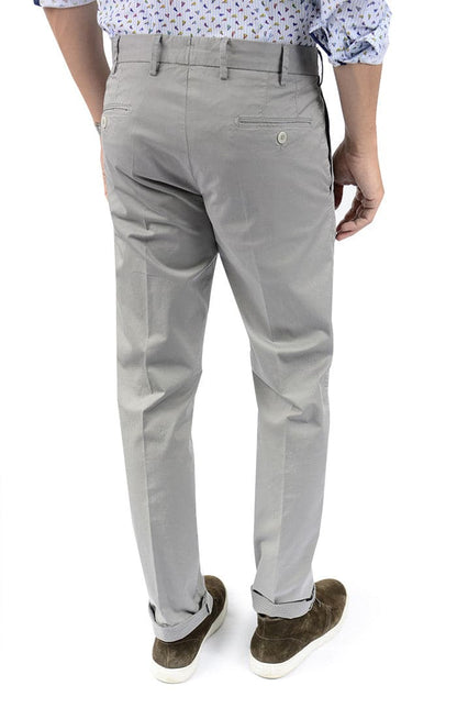 Italian Garment Dyed Chino in Gray - CTA 6101-Stone Rose