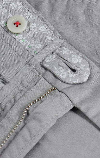 Italian Garment Dyed Chino in Gray - CTA 6101-Stone Rose