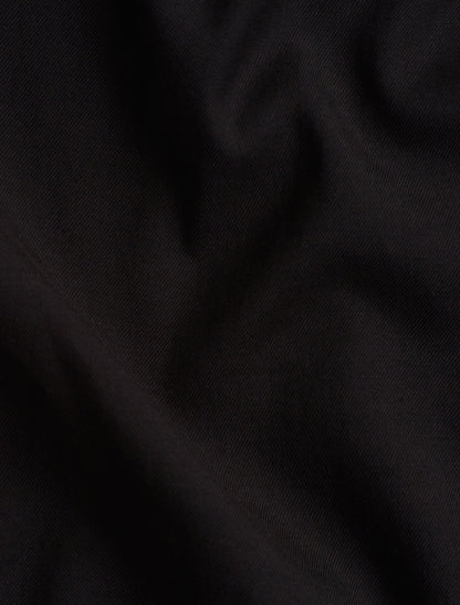 Black Solid Tencel Long Sleeve Shirt