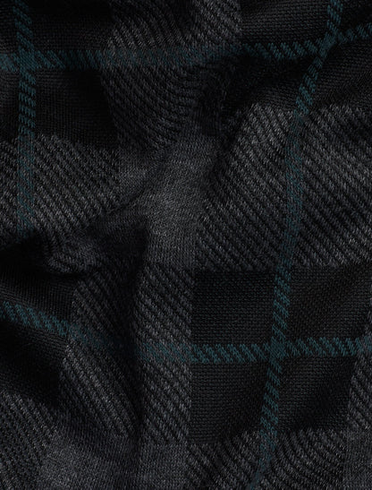 Charcoal Dip Dyed Jacquard Knit Shirt