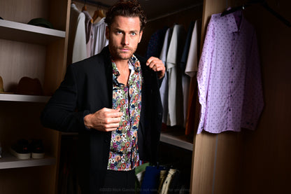 Green Jungle Short Sleeve Print Shirt