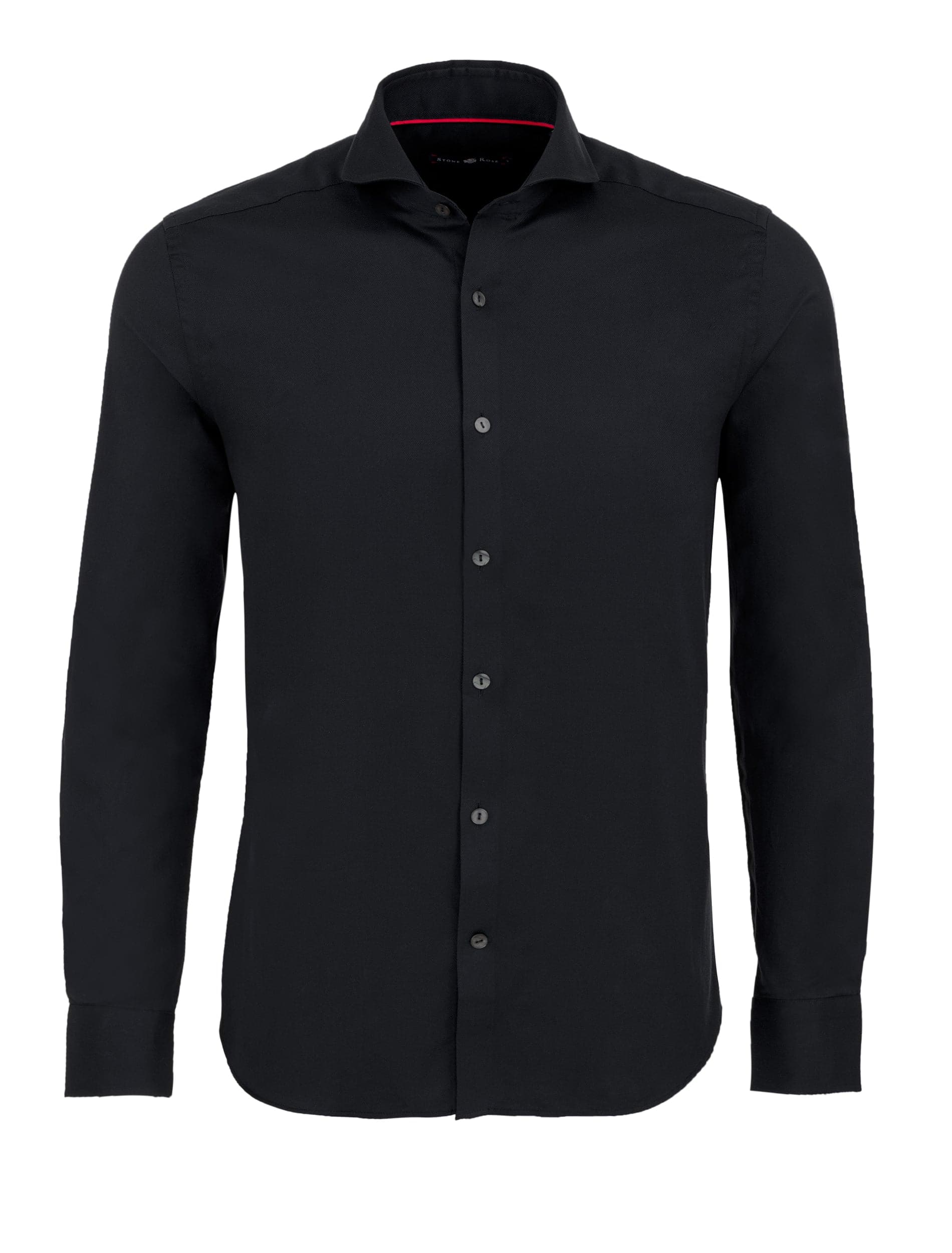 Textured Button Up Shirt in Black-Stone Rose