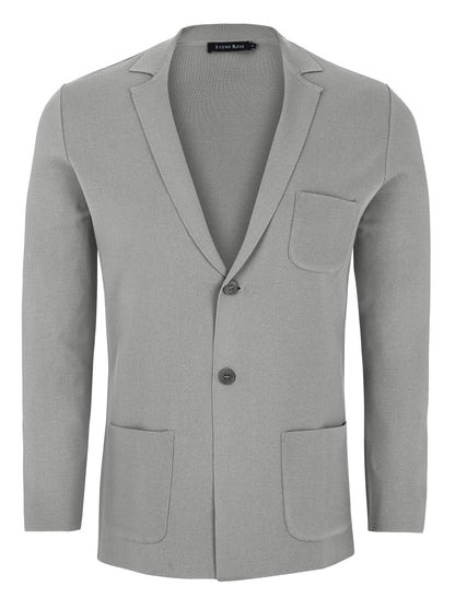 Medium Grey Knit Blazer