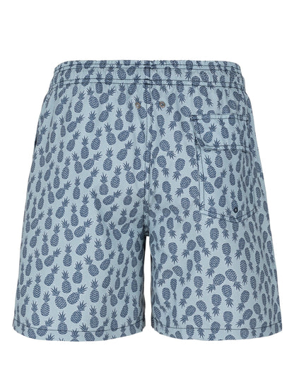 Light Grey Pineapple Stretch Swim Shorts