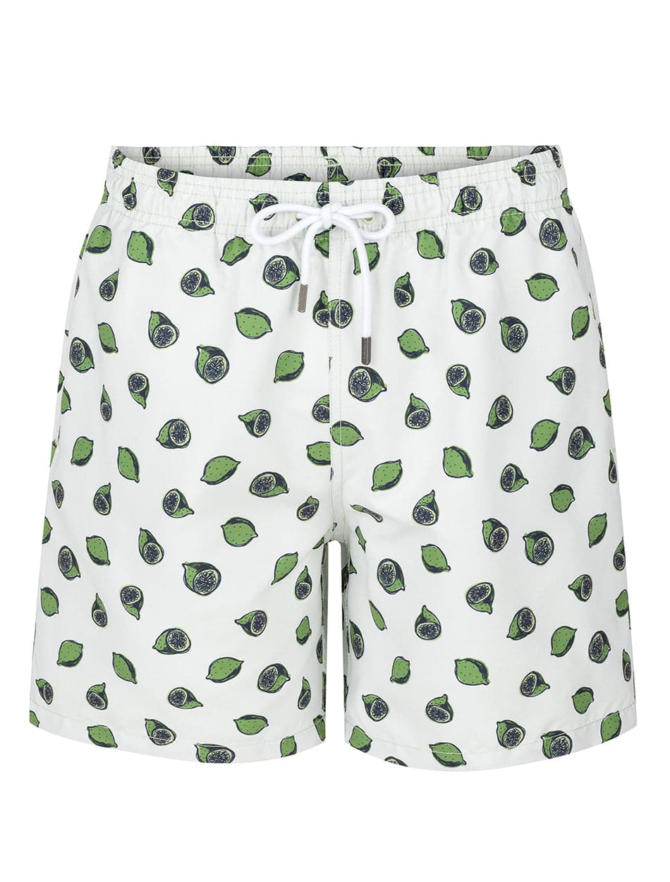 Green Lime Stretch Swim Shorts