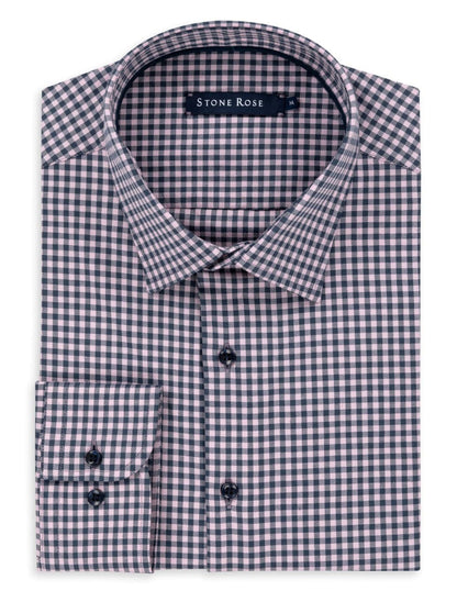 Lilac Dry Touch Check Long Sleeve Shirt
