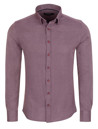 Berry Modal Knit Long Sleeve Shirt