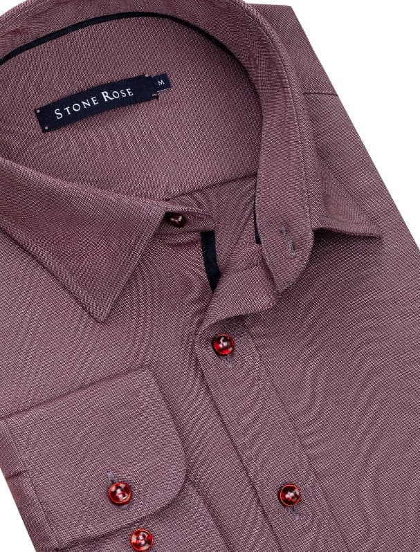 Berry Modal Knit Long Sleeve Shirt