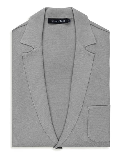 Medium Grey Knit Blazer