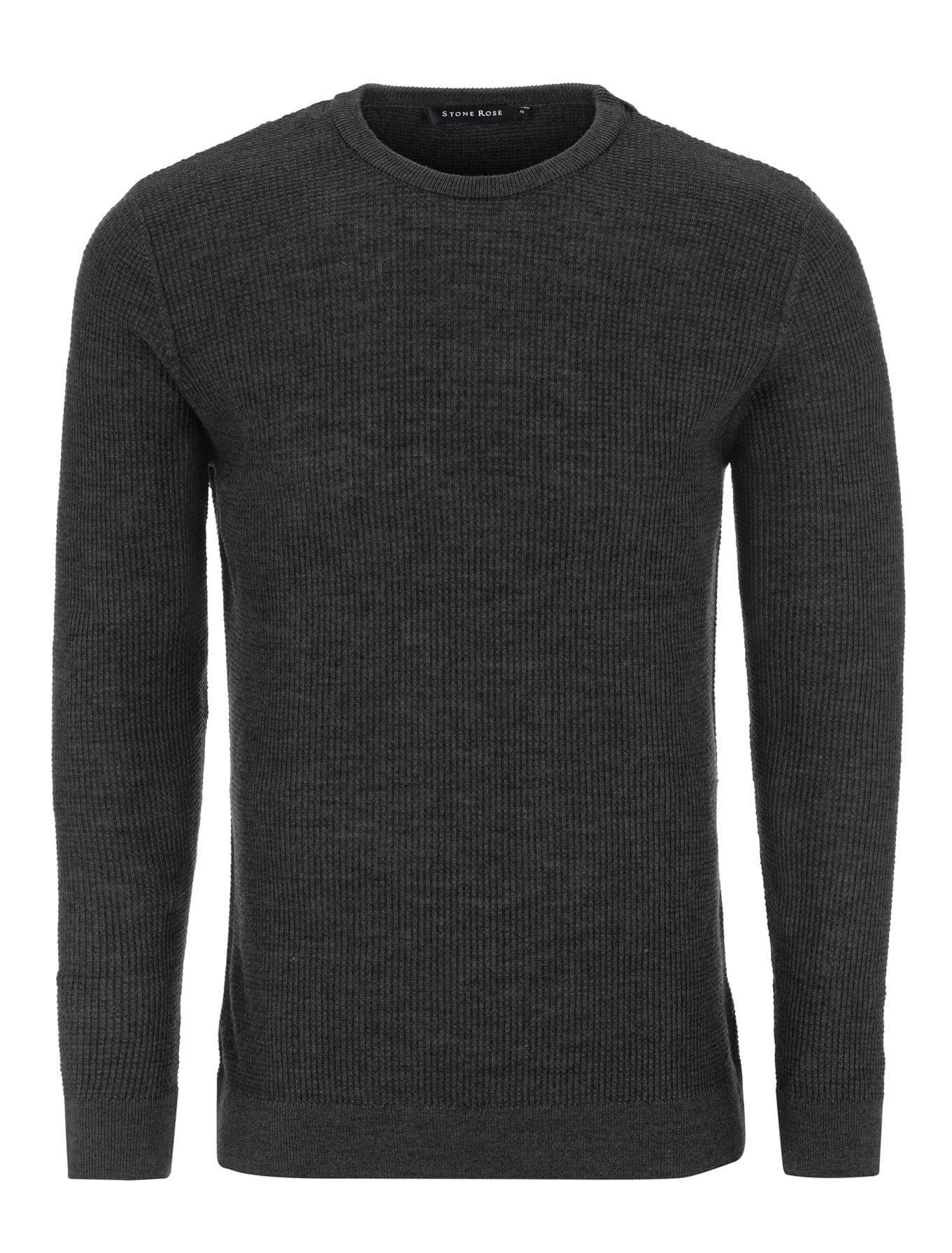 Charcoal Waffle Sweater