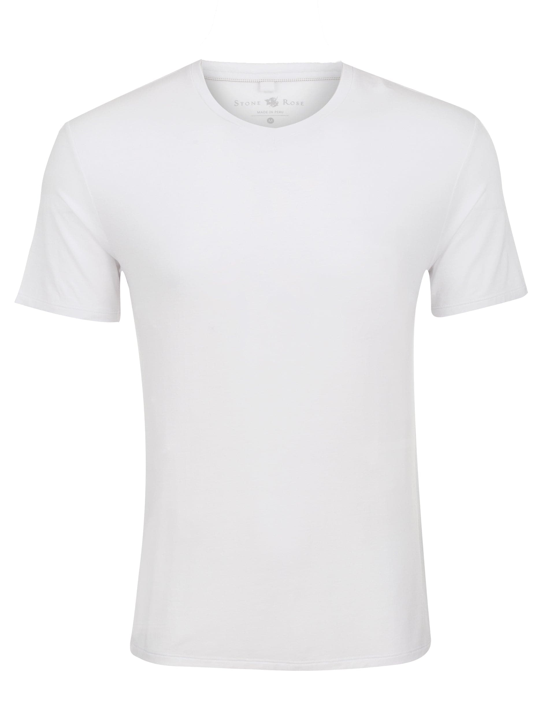 White V-Neck Modal T-Shirt