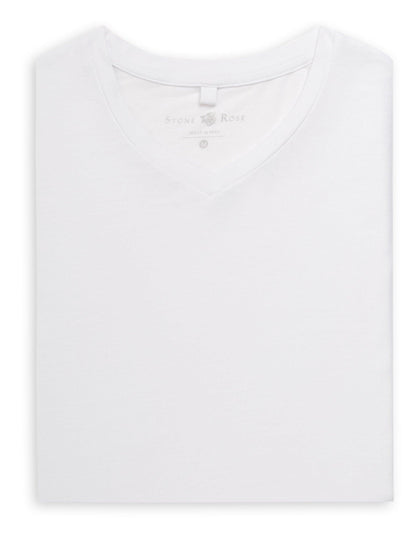 White V-Neck Modal T-Shirt
