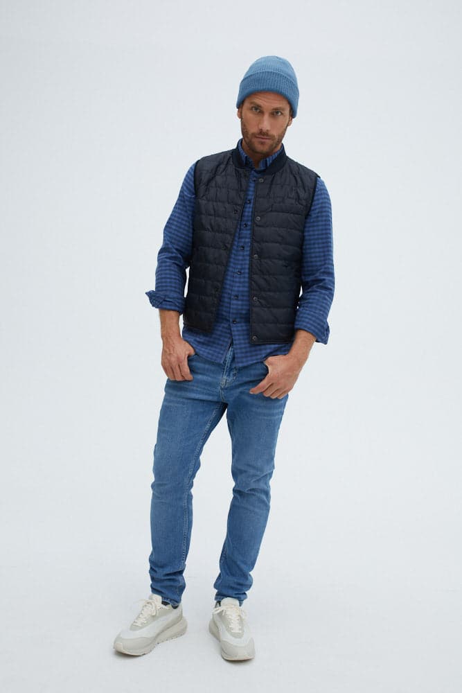 Navy Puffer Vest