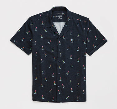 Navy Hula Girl T-Series DryTouch® Resort Collar Shirt