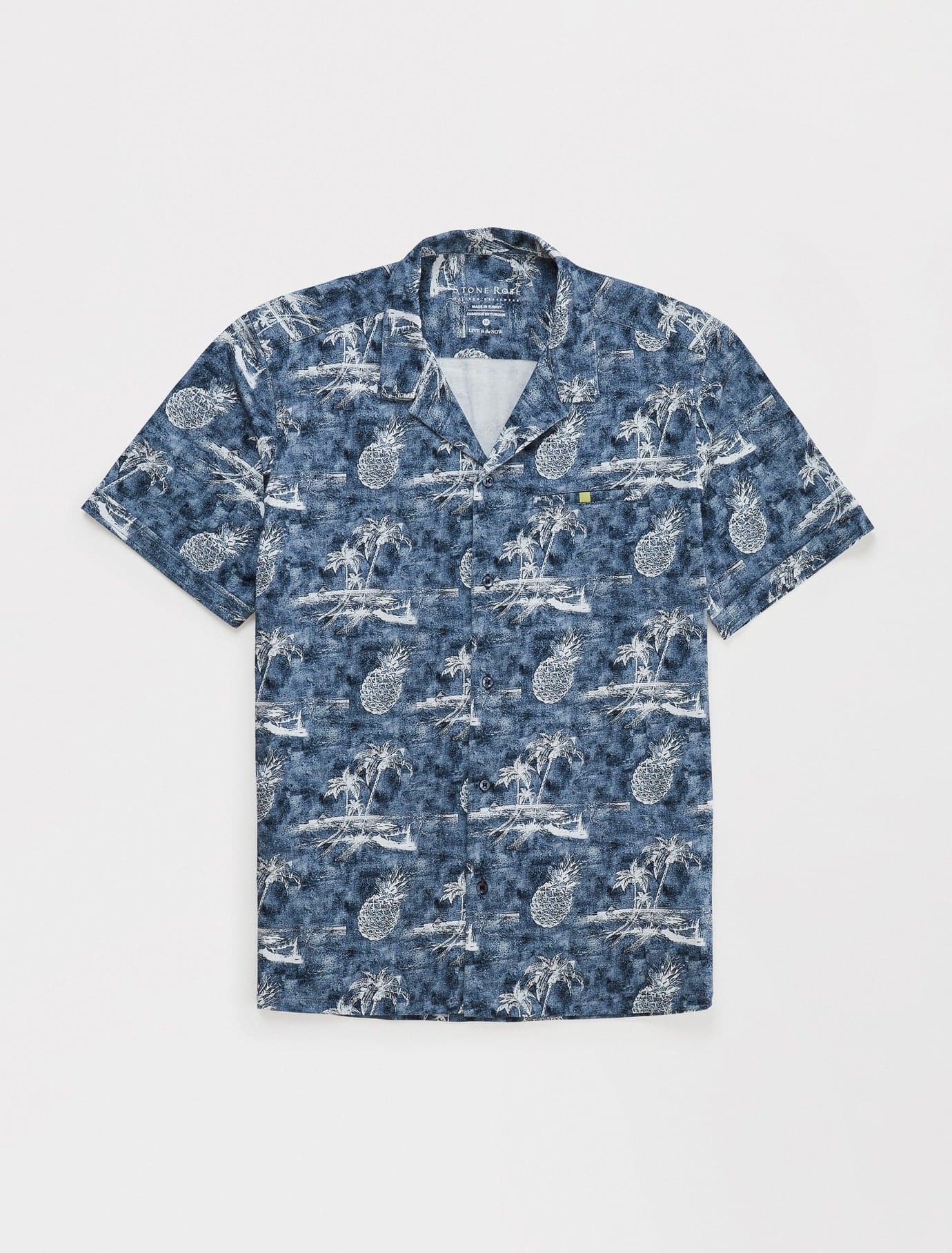 Navy Pineapple T-Series DryTouch Resort Collar Shirt