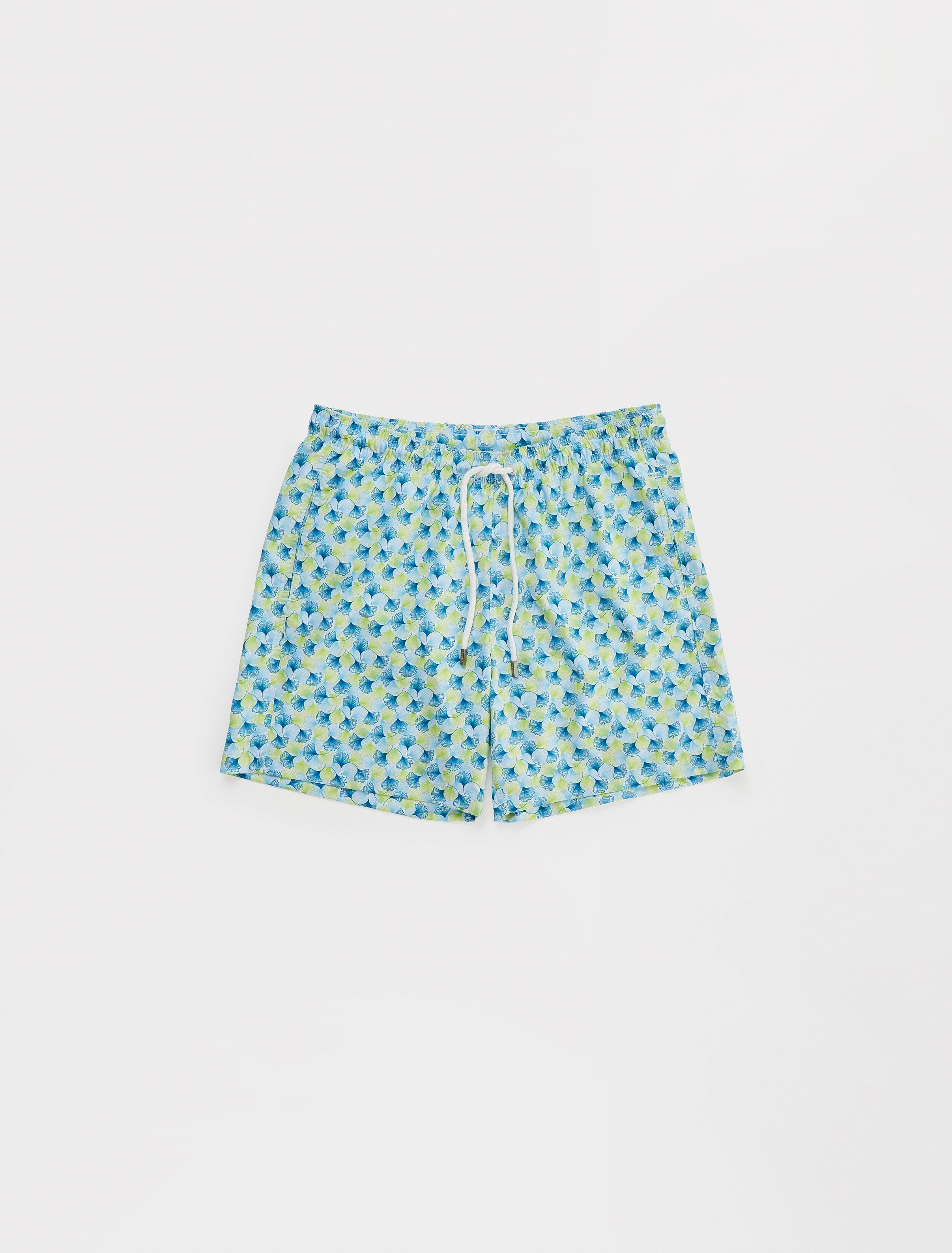 Lime Leaf Print Swim Shorts