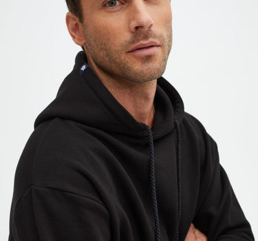 Black Solid Fleece Hoodie