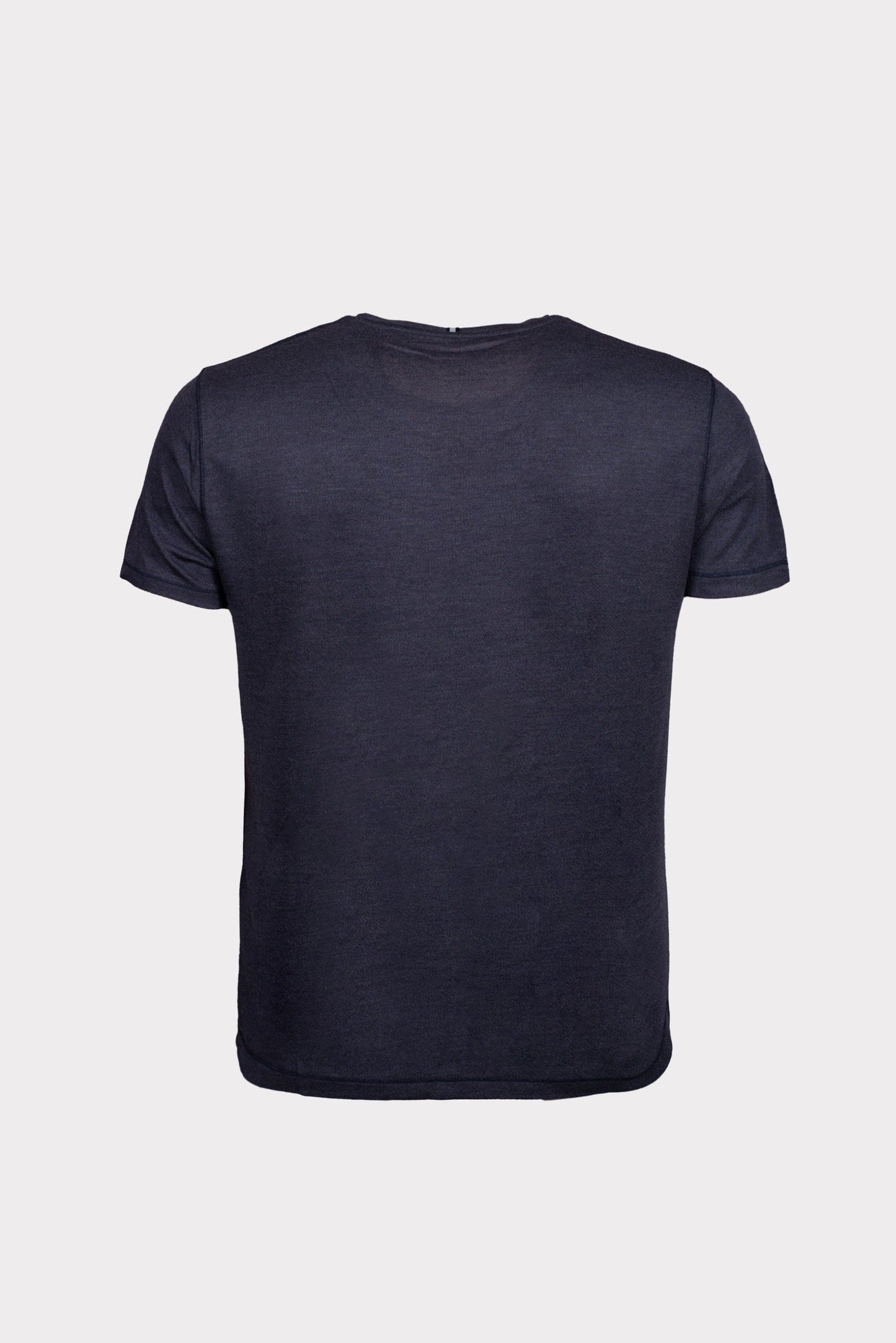 Navy  T-Series Melange Knit T-Shirt
