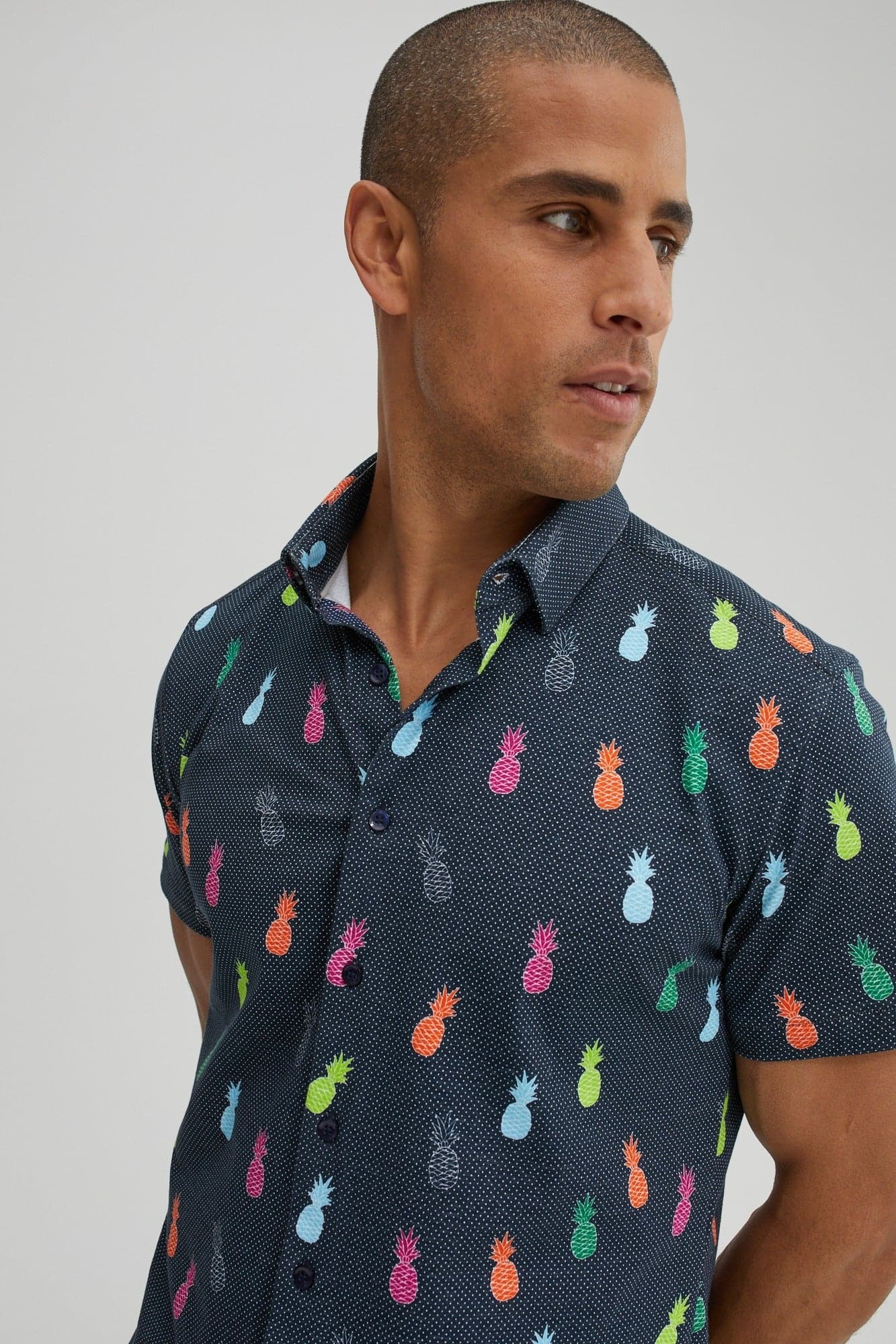 Navy Multicolor Pineapple T-Series DryTouch Shirt