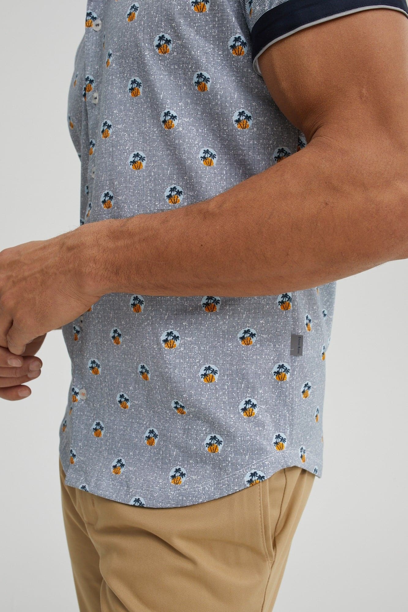 Navy Palm Trees T-Series DryTouch Shirt