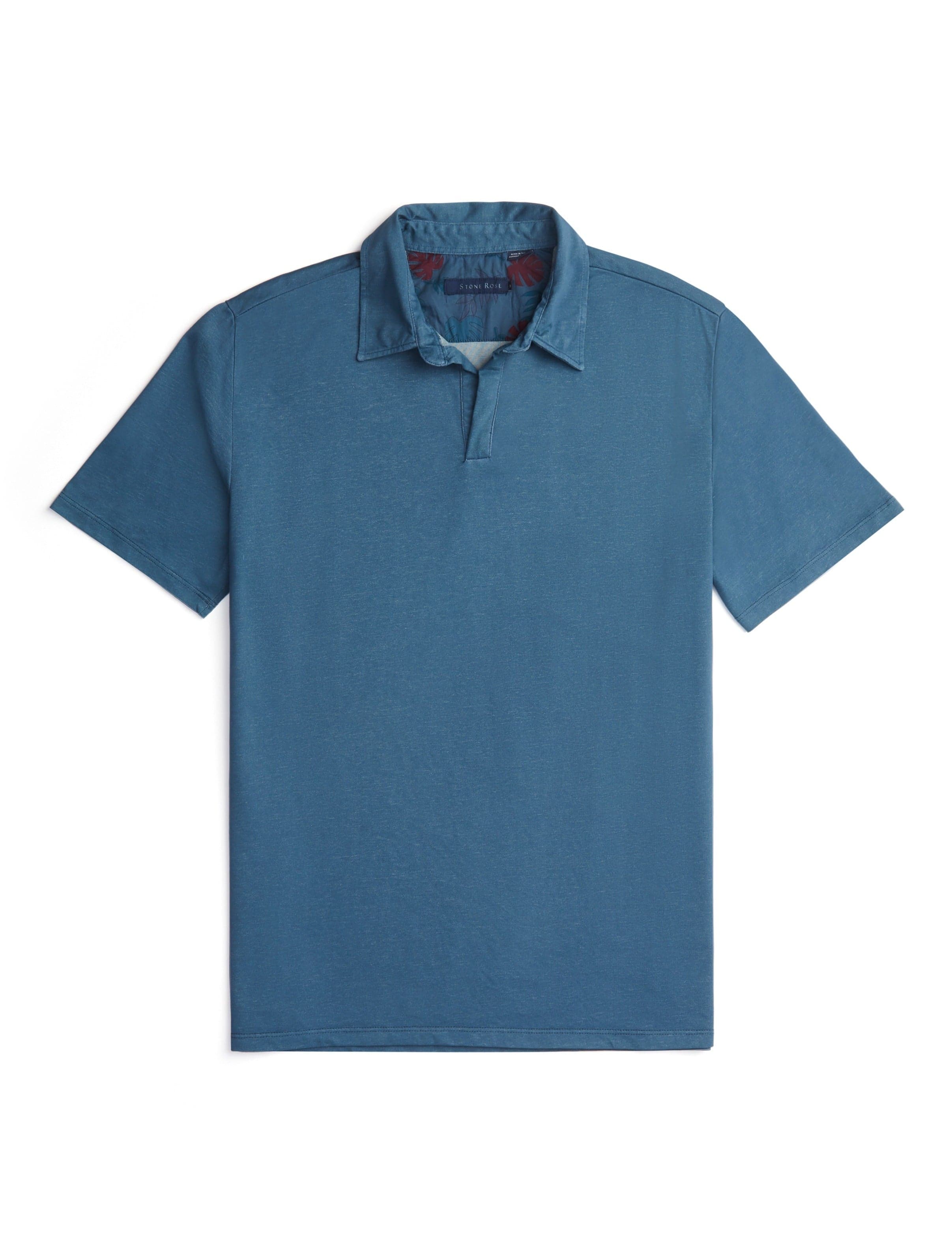 Sea Blue T-Series Buttonless Polo