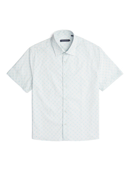 Grey Geometric Square Short Sleeve Shirt