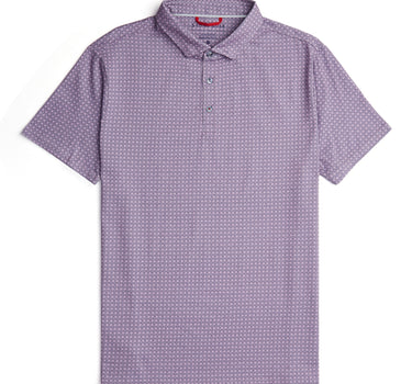 Lavender Diamond Short Sleeve Print Shirt