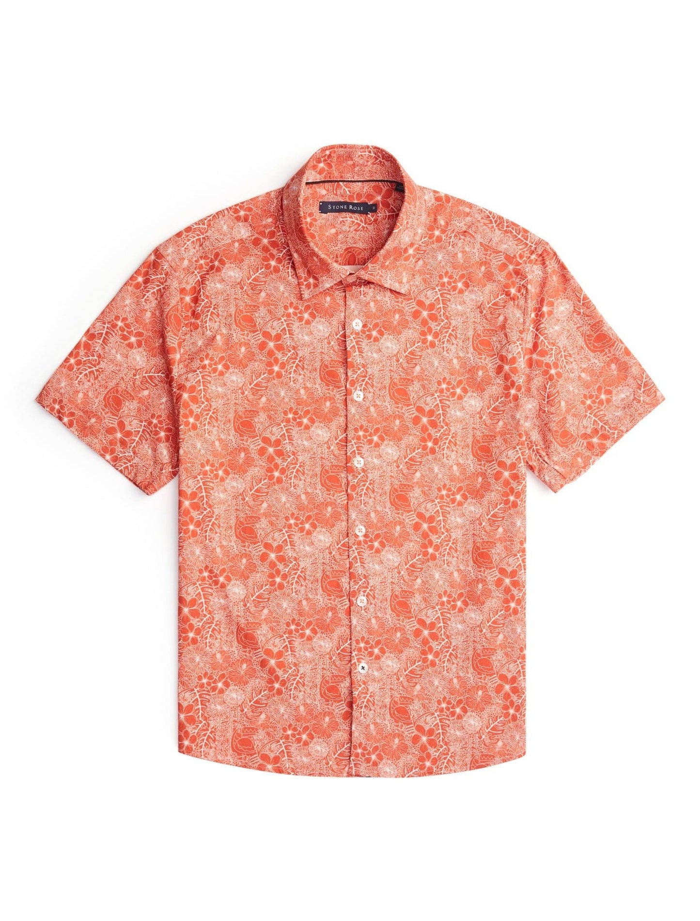 Orange Jungle Short Sleeve Print Shirt