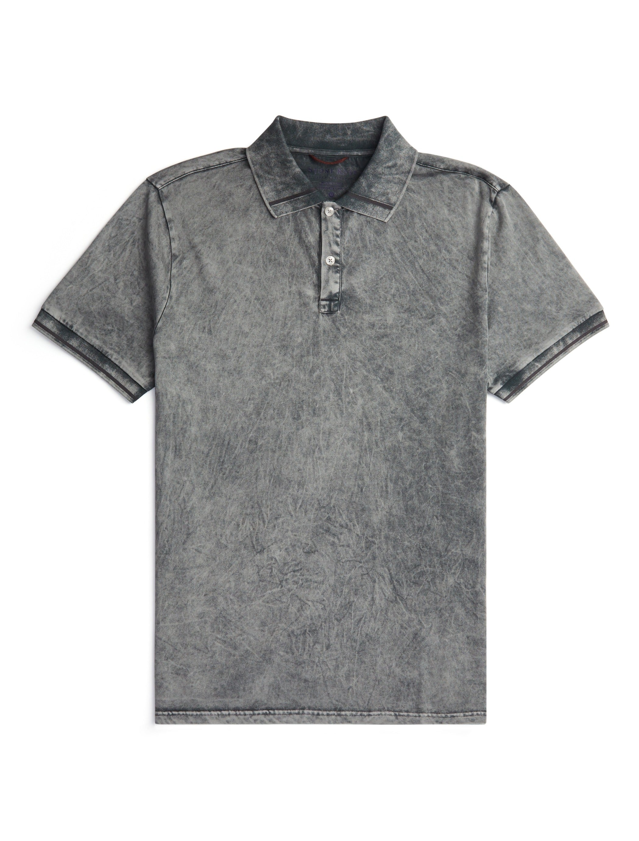 Grey Jersey Short Sleeve Polo