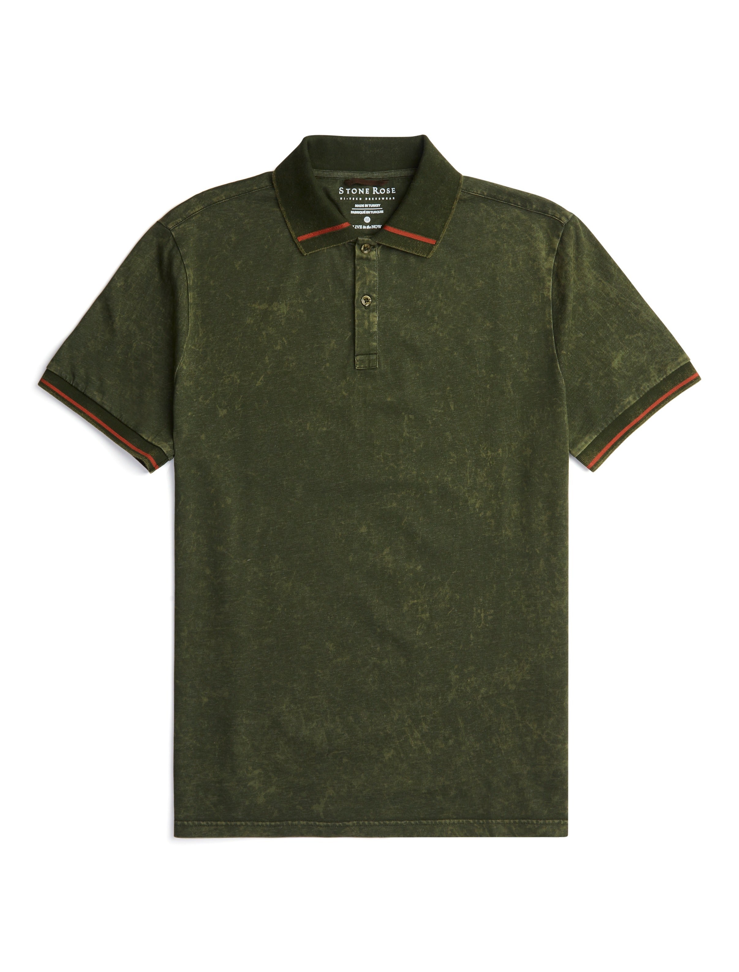 Olive Jersey Short Sleeve Polo