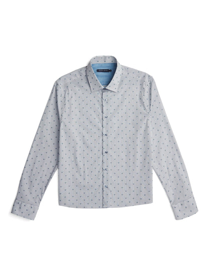 Navy Turtle Long Sleeve Print Shirt