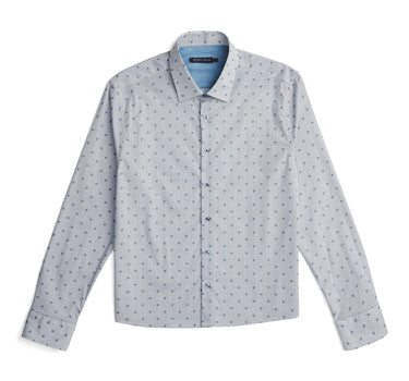 Navy Turtle Long Sleeve Print Shirt