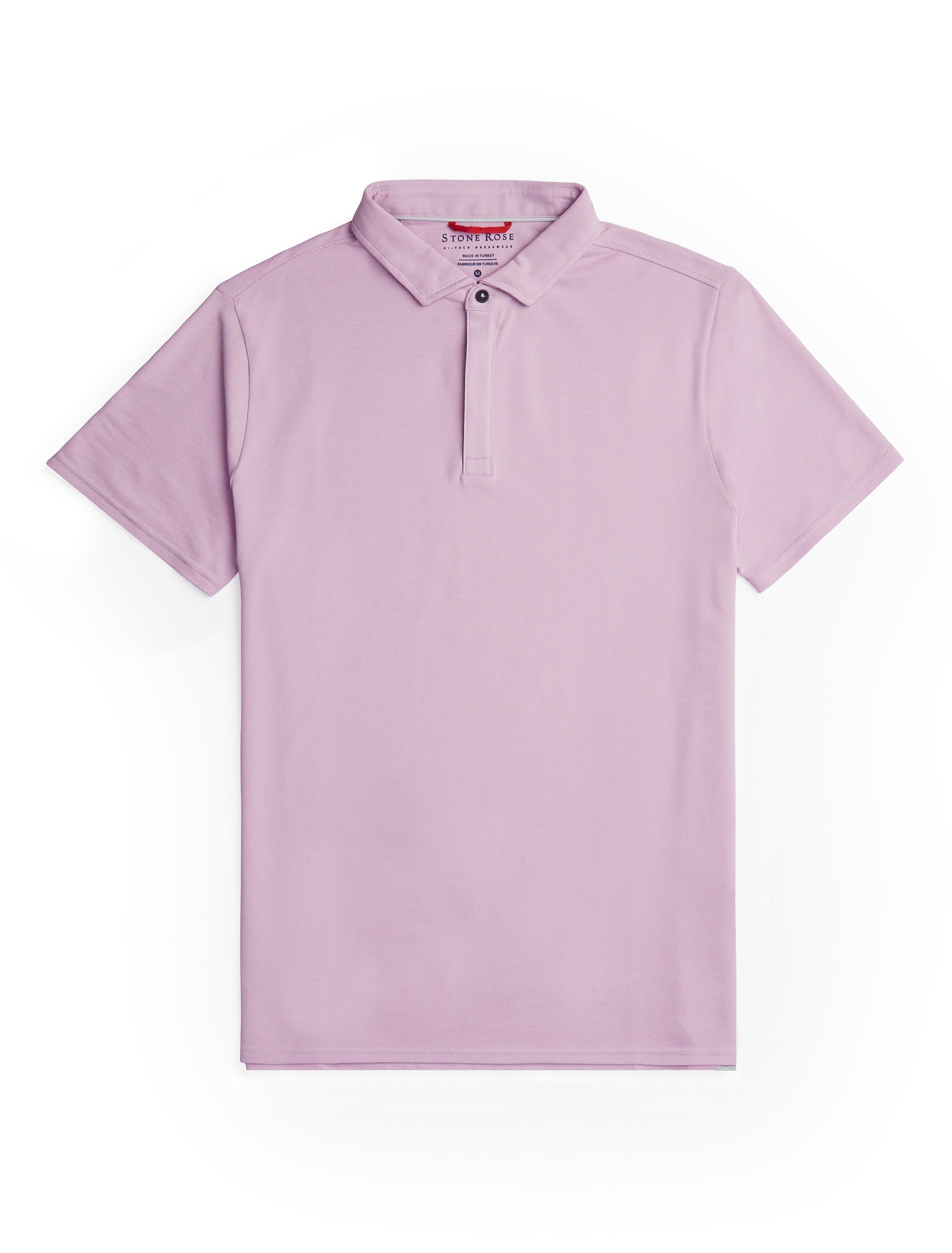Lavender Solid Short Sleeve Polo