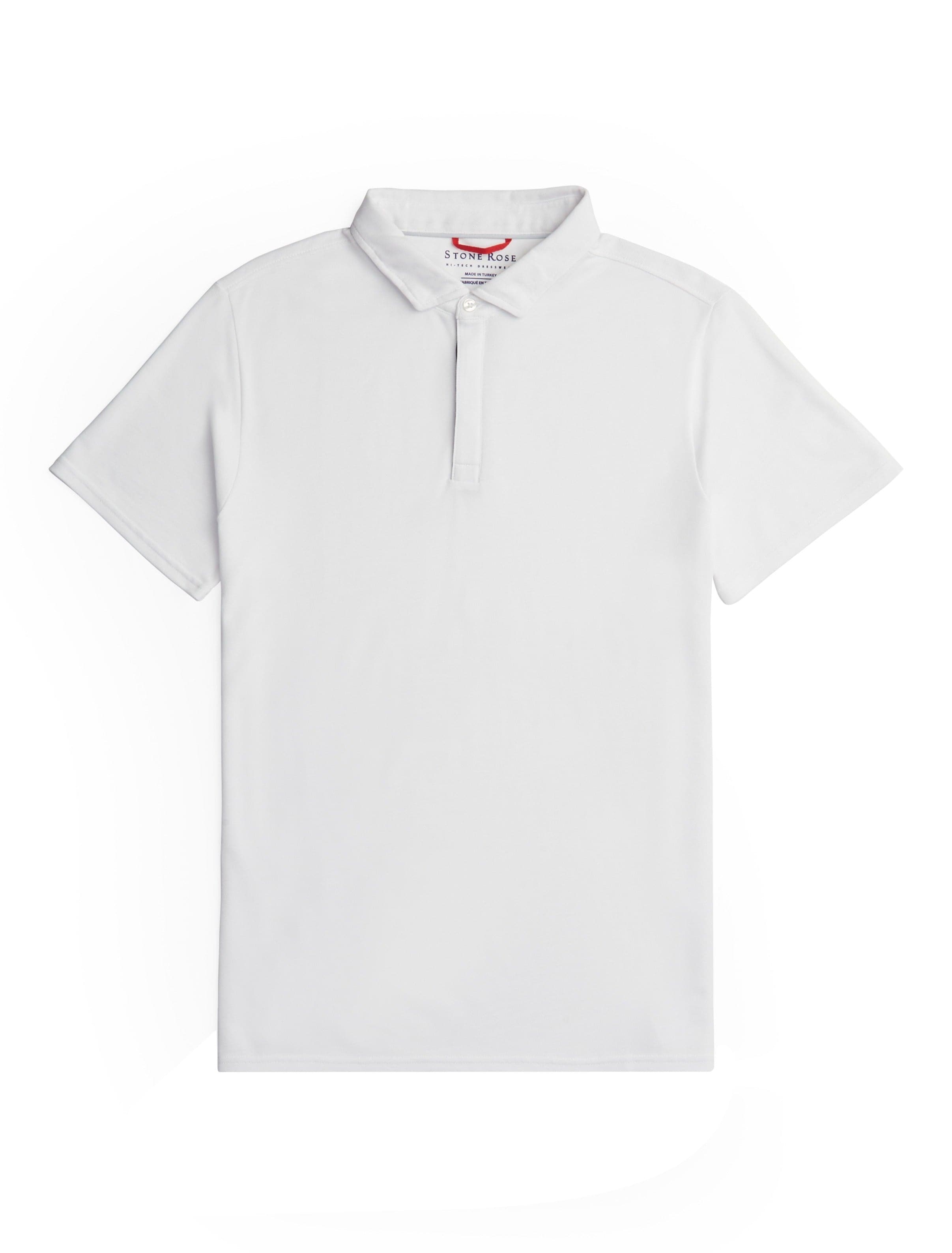 White Solid Short Sleeve Polo