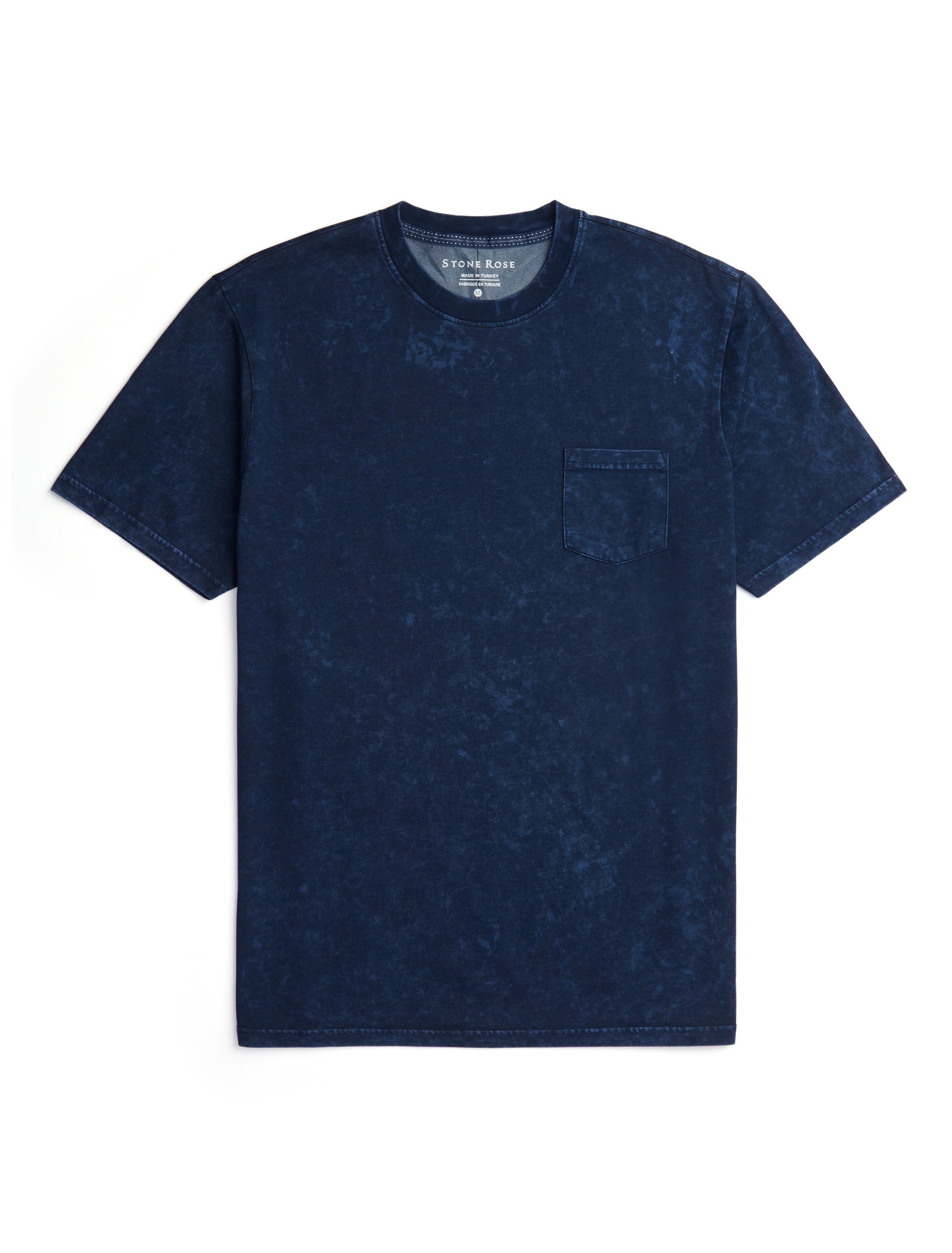 Navy Acid Short Sleeve Crewneck T-Shirt