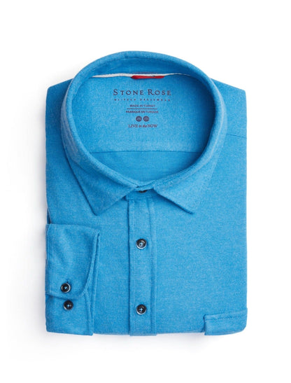 Blue T-Series Solid Fleece Shirt