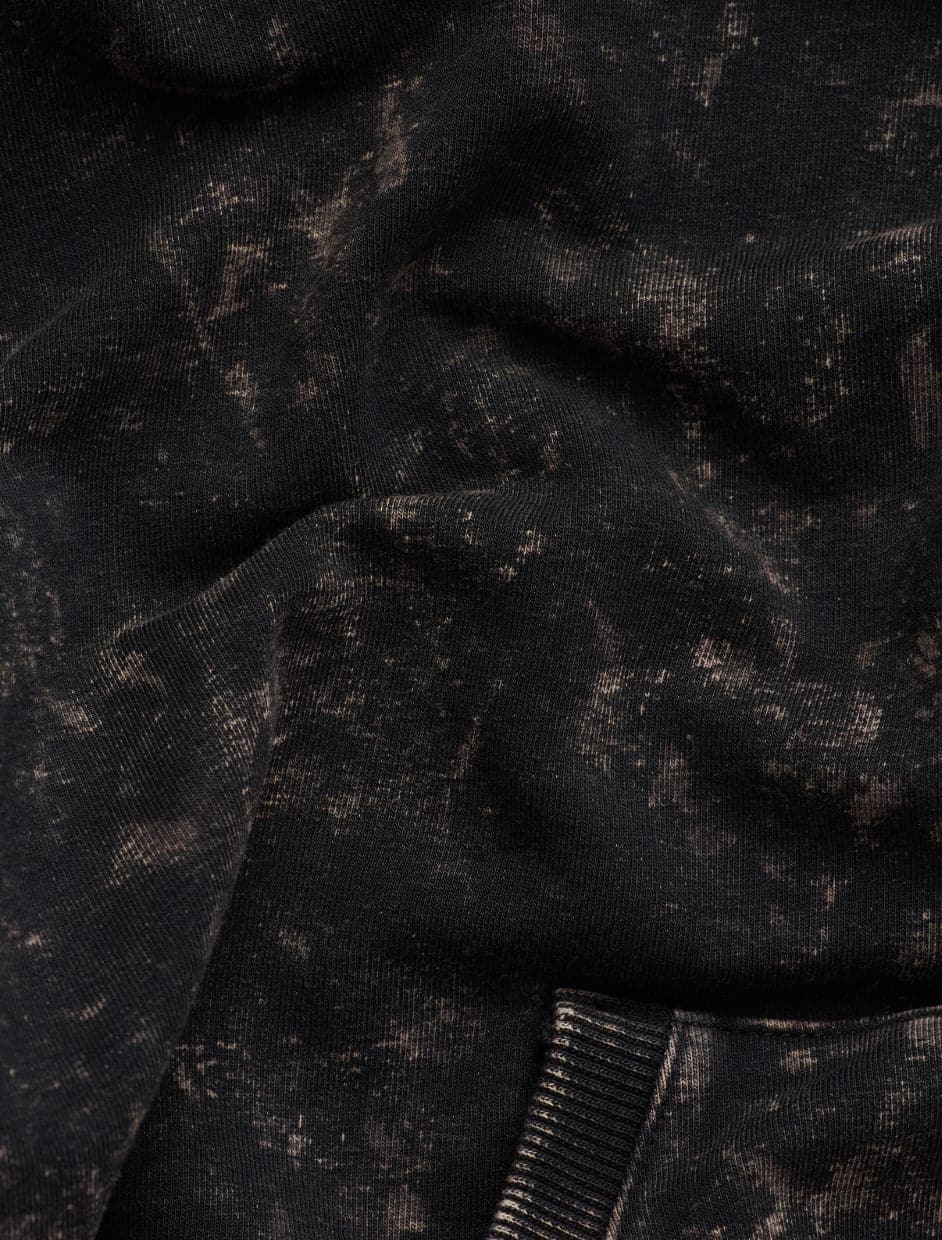 Black Acid-Washed Hoodie
