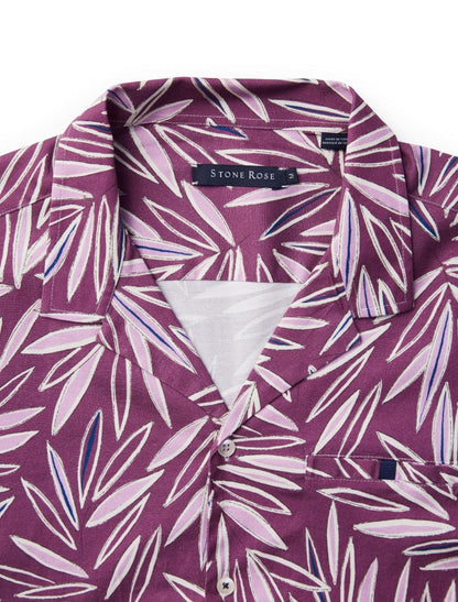 Purple Leaf Resort Short Sleeve Shirt