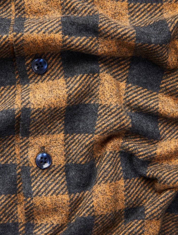 Camel T-Series Fleece Buffalo Check Shirt