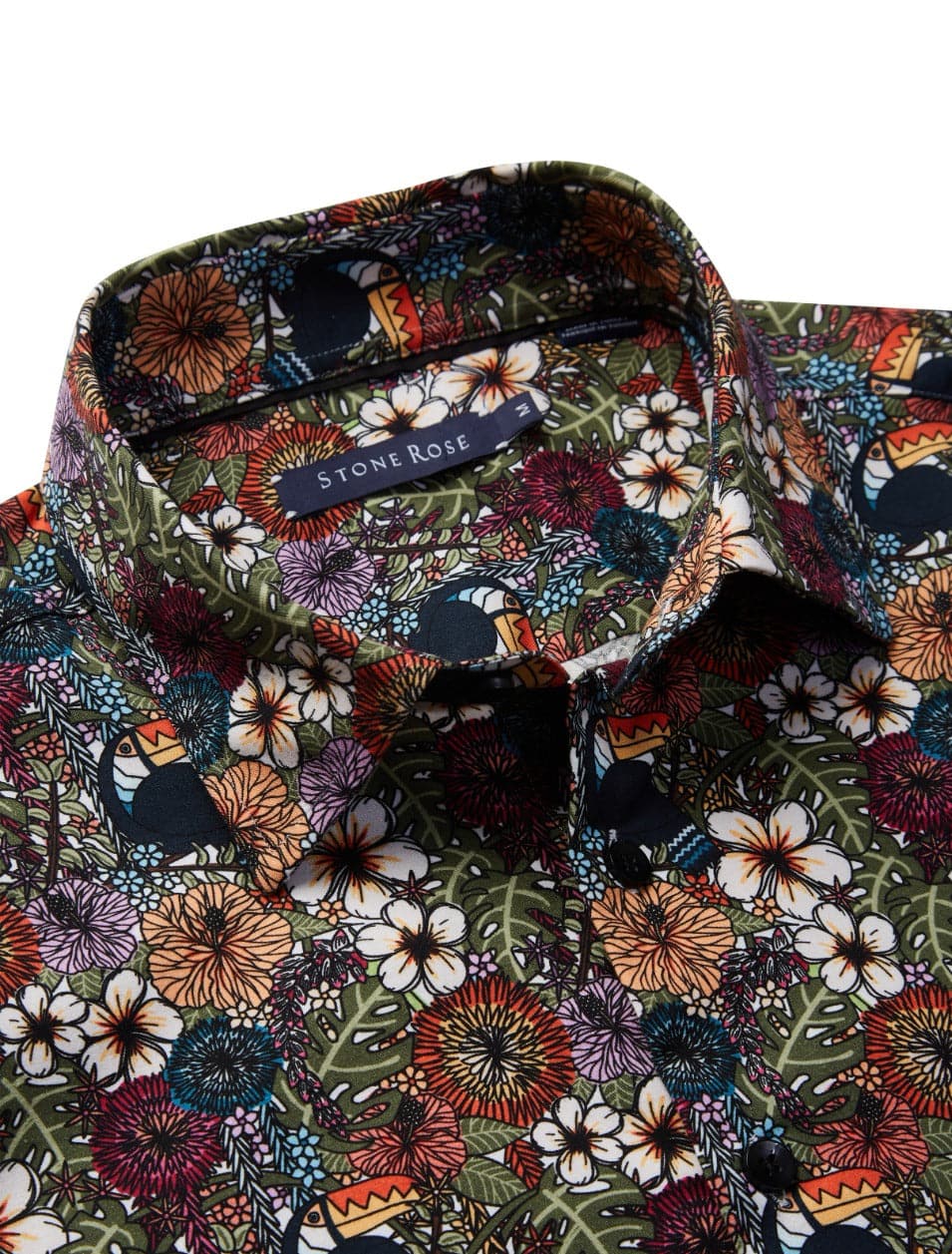 Green Jungle Short Sleeve Print Shirt