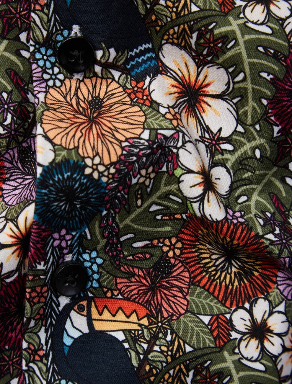 Green Jungle Short Sleeve Print Shirt