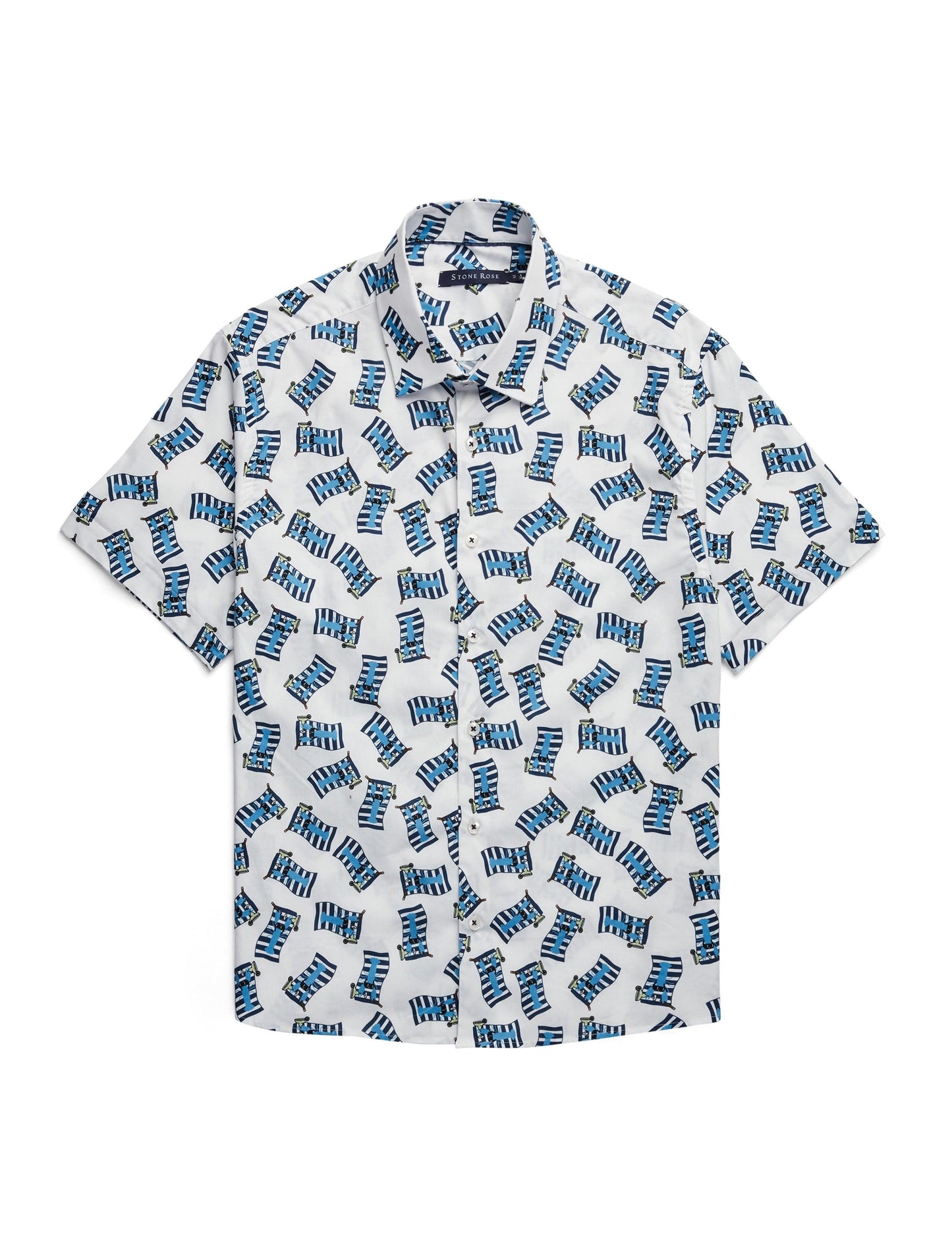 White Lobster Short Sleeve Print Shirt