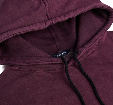 Deep Plum Fleece Acid Wash Hoodie