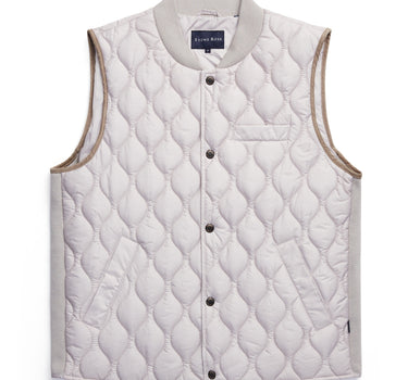 Silver Quilted Puffer Vest