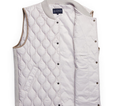 Silver Quilted Puffer Vest