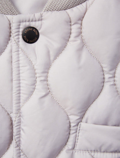 Silver Quilted Puffer Vest